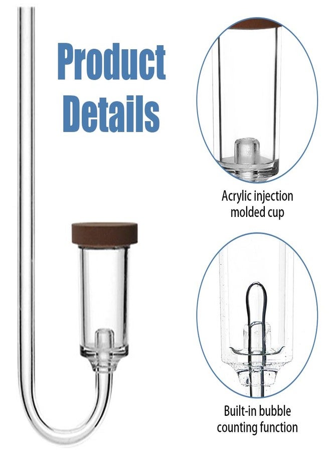 DONGKER CO2 Diffuser,Acrylic Nano CO2 Reactor Diffuser with Suction Cup for Aquarium Planted Fish Tank - Image 2